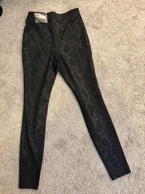 INC International Concepts Black Snake-Print Leggings